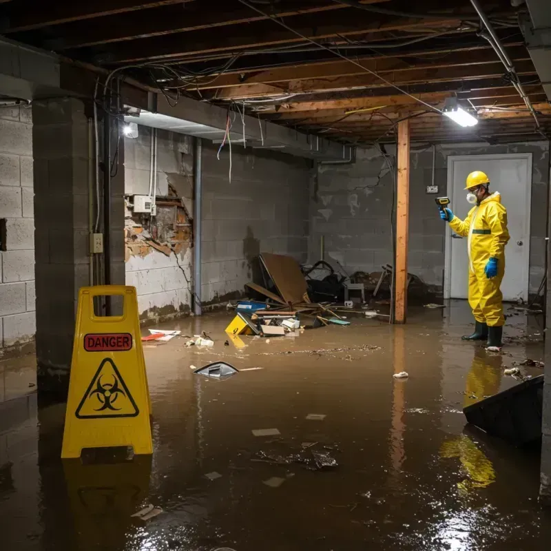 Flooded Basement Electrical Hazard in Mountainaire, AZ Property